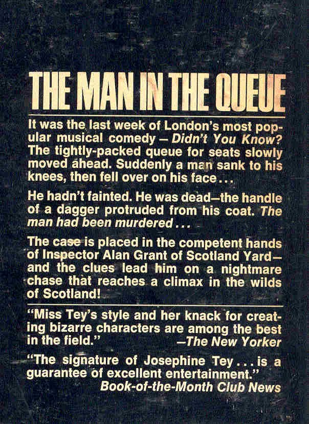 Tey, Josephine - The Man in the Queue