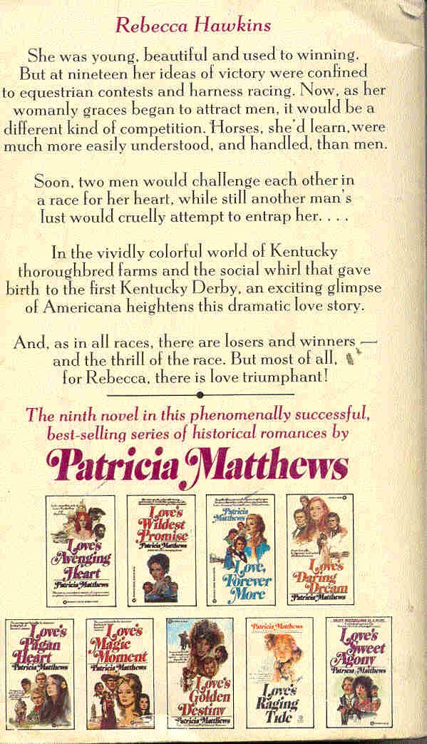MATTHEWS, PATRICIA - Love's Sweet Agony