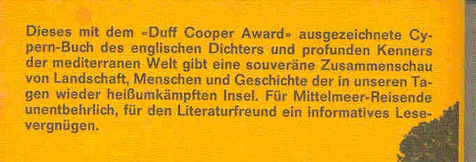 Durrell, Lawrence - Bittere Limonen - Erlebtes Cypern
