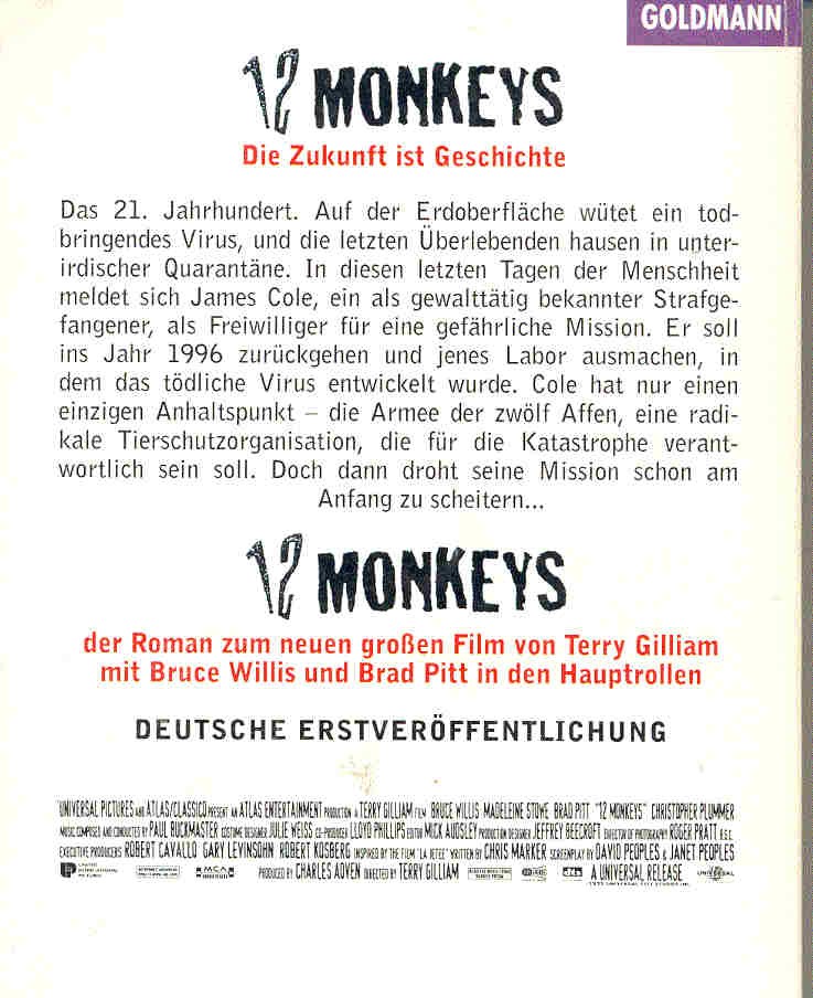 Hand, Elizabeth - 12 Monkeys (Eredeti cím: Twelve Monkeys)