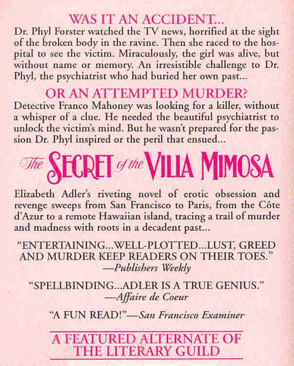 Elizabeth Adler - The Secret of the Villa Mimosa