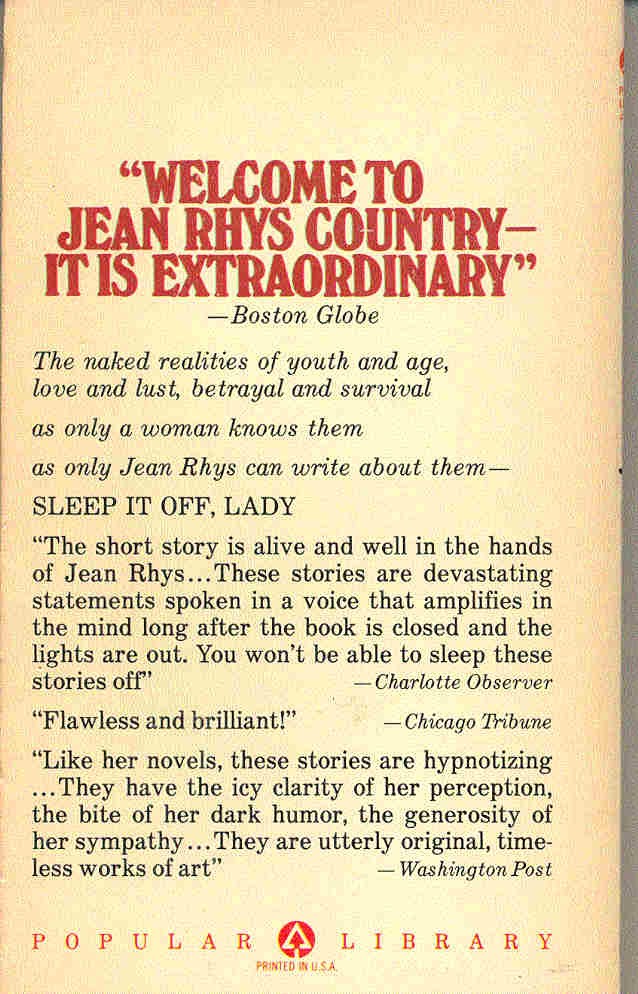 Jean Rhys - Sleep it Off, Lady