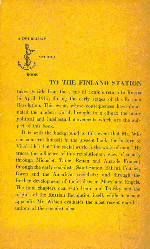 Wilson, Edmund - To the Finland Station - A Study in the Writing and Acting of History