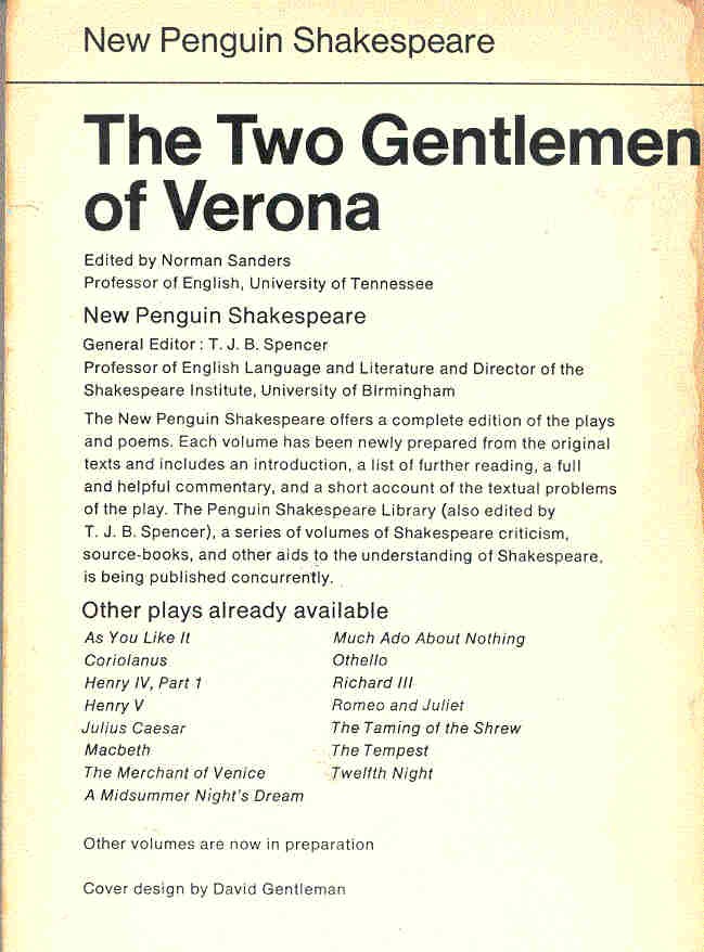 William Shakespeare - The Two Gentlemen of Verona