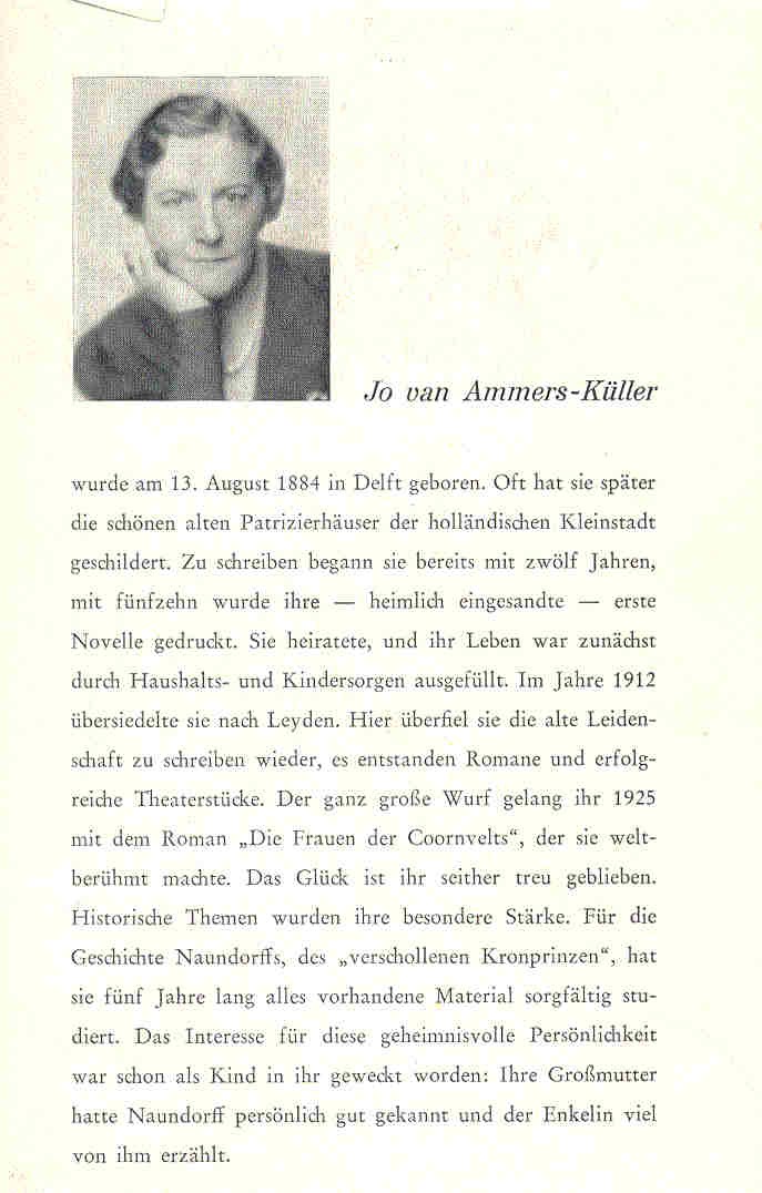 Ammers-Küller, Jo Van - Der verschollene Kronprinz - Das seltsame Schicksal des Sohnes der Königin Marie Antoinette und Ludwigs XVI.