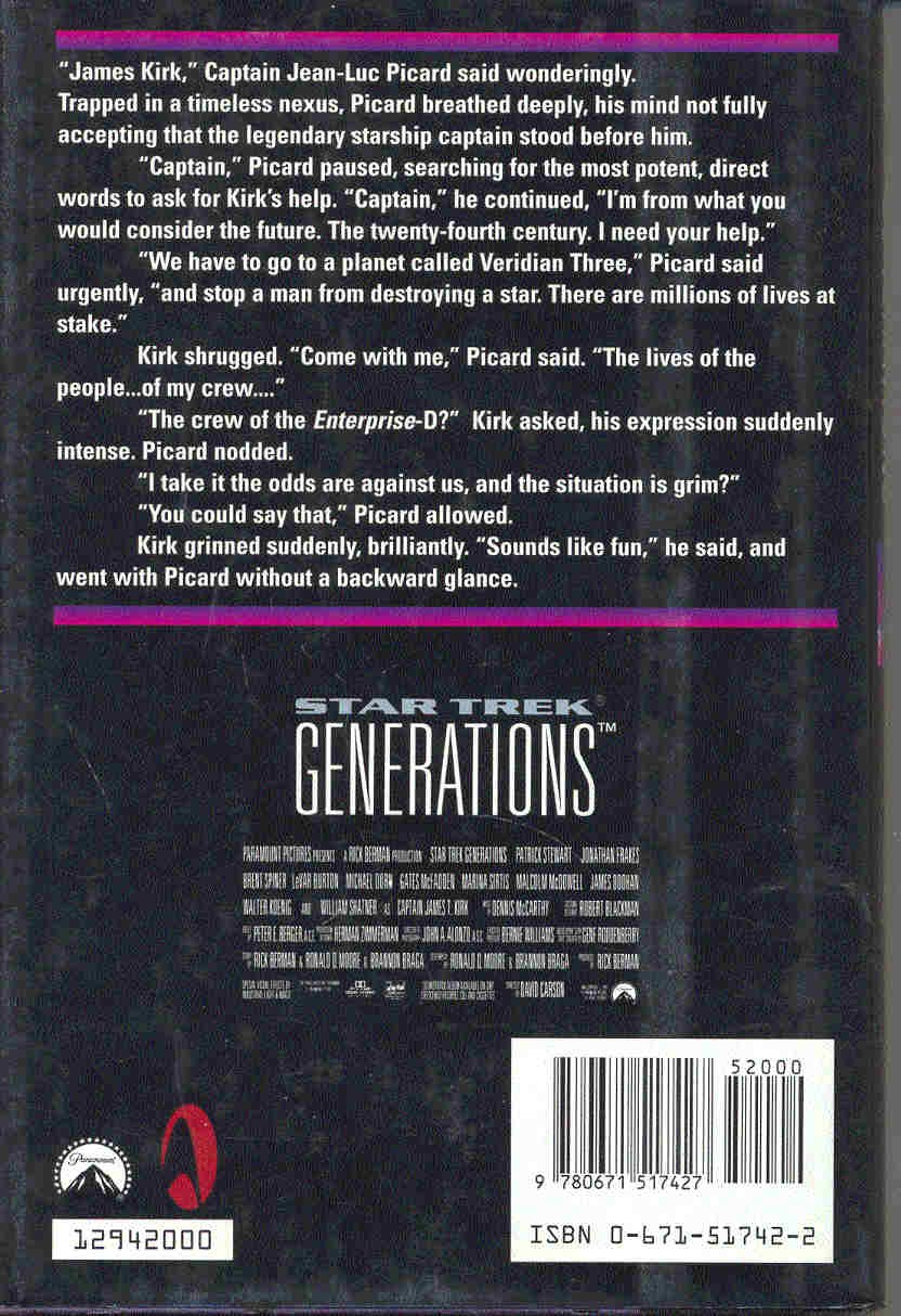 DILLARD, J.M. - Star Trek: Generations