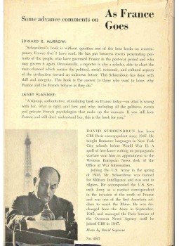 SCHOENBRUN, DAVID - As France Goes - A major american journalist answers the questions americans want answered, null 1957 antikvár könyv