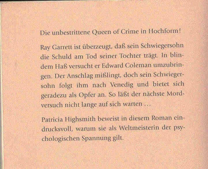 Patricia Highsmith - Venedig kann sehr kalt sein