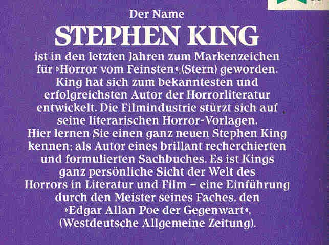 Stephen King - Danse Macabre (angol)