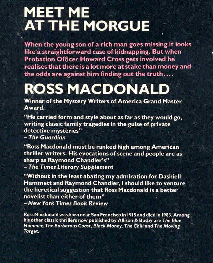 Ross MacDONALD - Meet Me at the Morgue