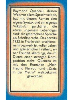 Queneau, Raymond - Der Hundszahn Queneau, Raymond - Der Hundszahn, null 1979 antikvár könyv