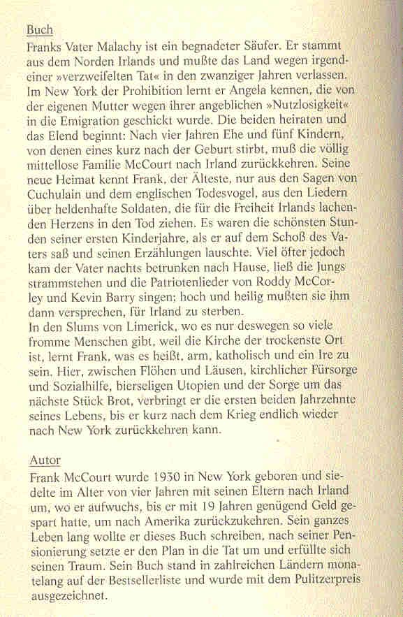 Frank McCourt - Die Asche meiner Mutter