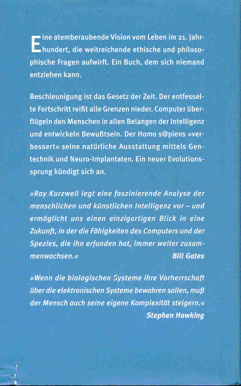 KURZWEIL, RAY - Homo S@piens - Leben im 21. Jahrhundert - Was bleibt vom Menschen