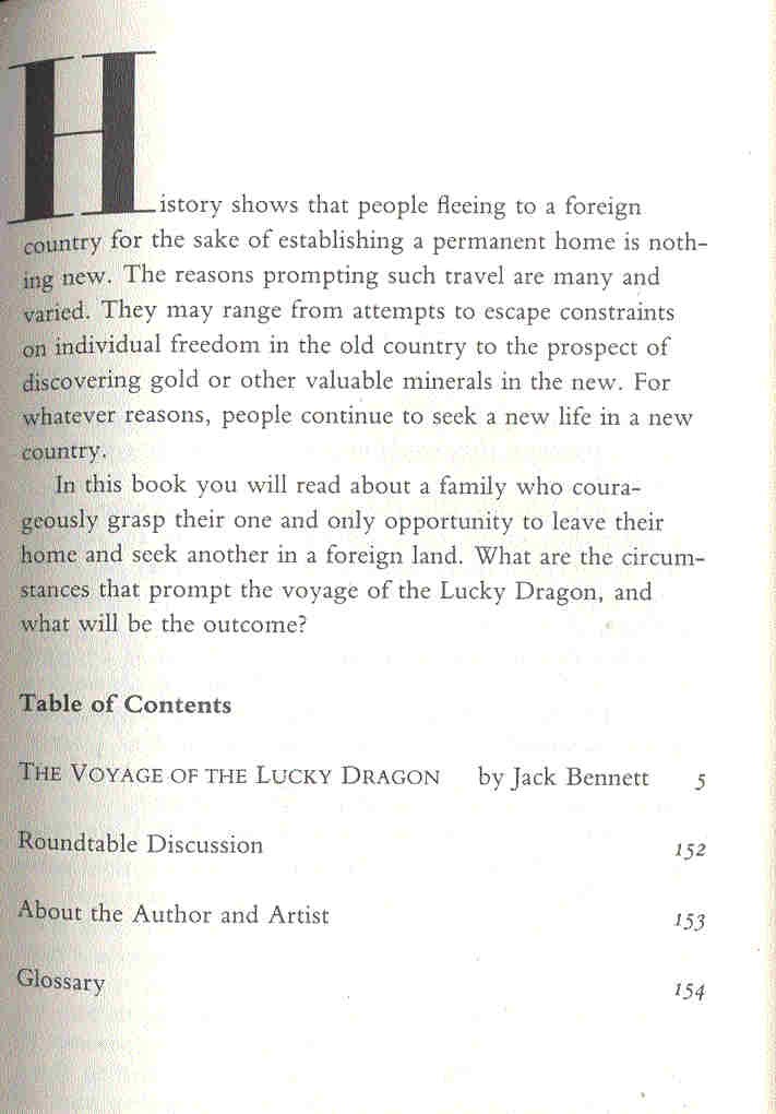 BENNETT, JACK - The Voyage of the Lucky Dragon