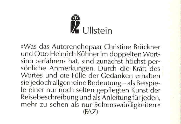 BRÜCKNER, CHRISTINE - Erfahren und erwandert