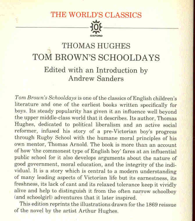 HUGHES, THOMAS - Tom Brown's Schooldays