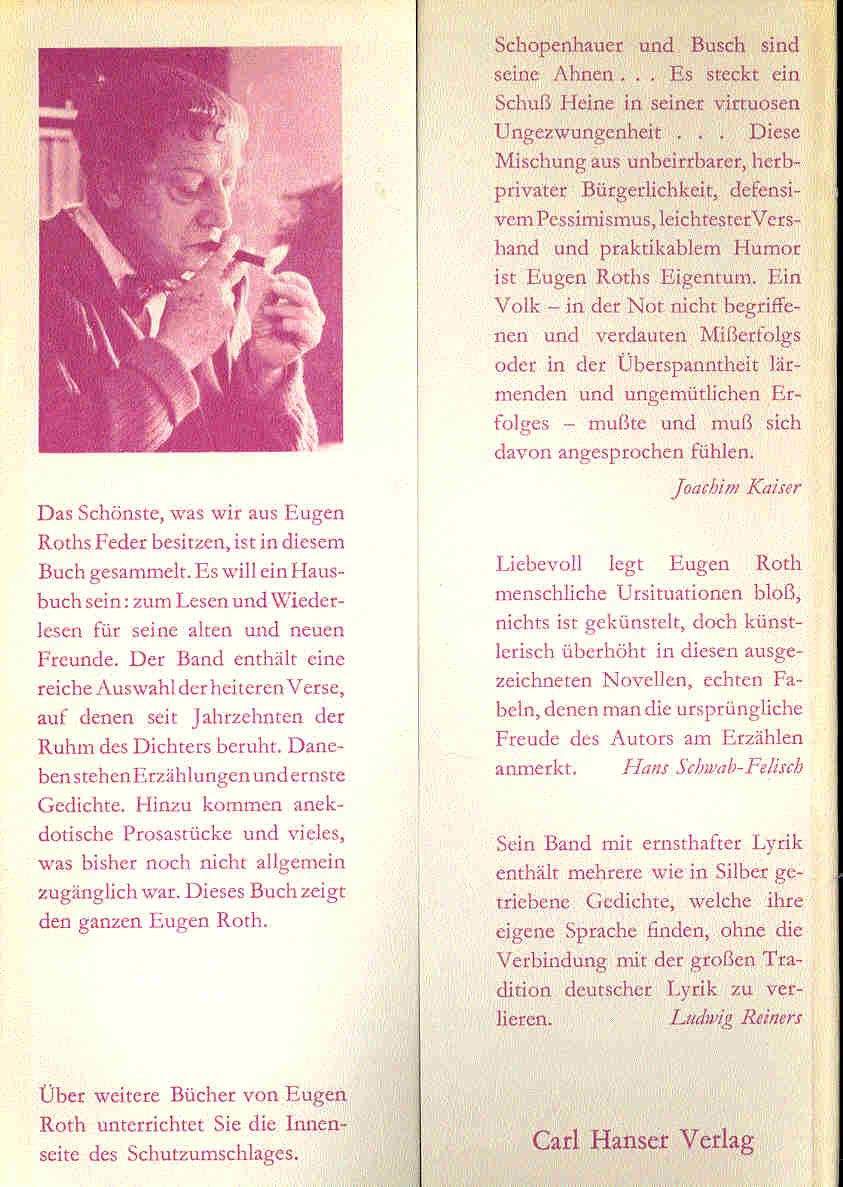 ROTH, EUGEN - Das Eugen Roth Buch