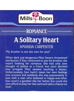 Carpenter, Amanda - A Solitary Heart Carpenter, Amanda - A Solitary Heart, null 1993 antikvár könyv