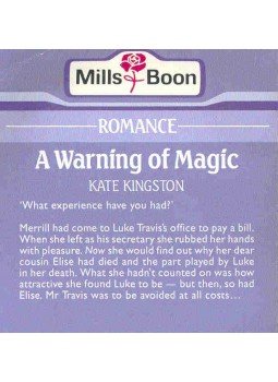 KINGSTON, KATE - A Warning of Magic KINGSTON, KATE - A Warning of Magic, null 1993 antikvár könyv