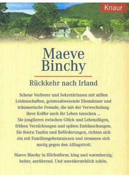 Maeve Binchy - Rückkehr nach Irland Maeve Binchy - Rückkehr nach Irland, null 2001 antikvár könyv