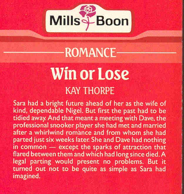 Thorpe, Kay - Win or Lose