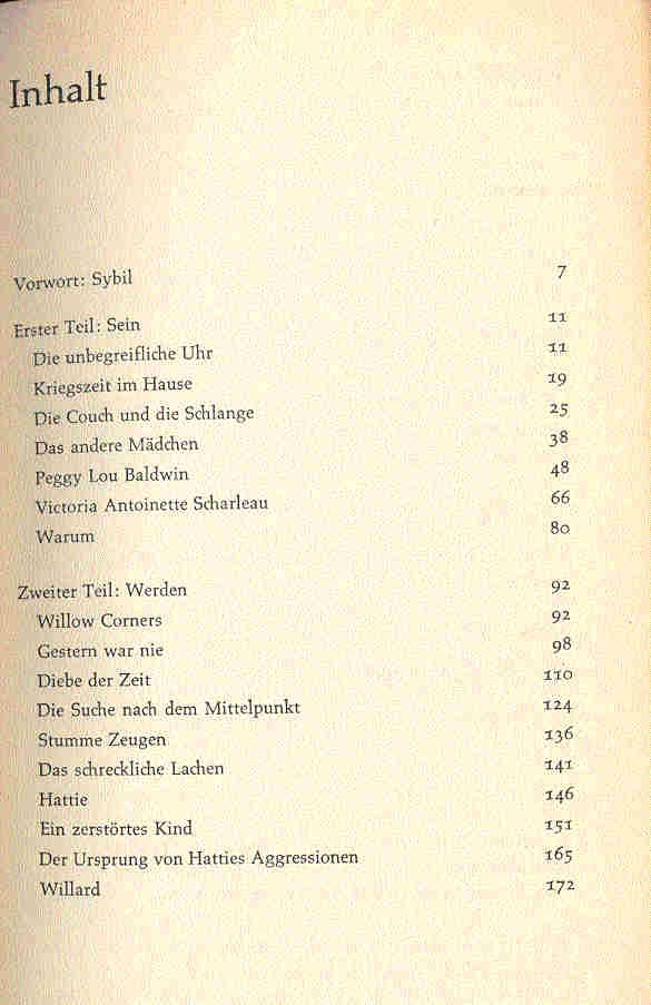 SCHREIBER, FLORA RHETA - Sybil
