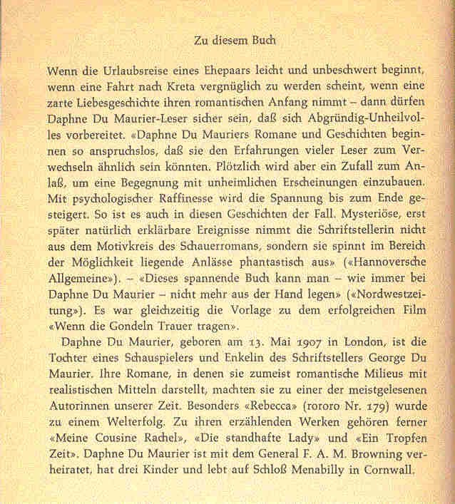 Daphne du Maurier - Spätestens in Venedig