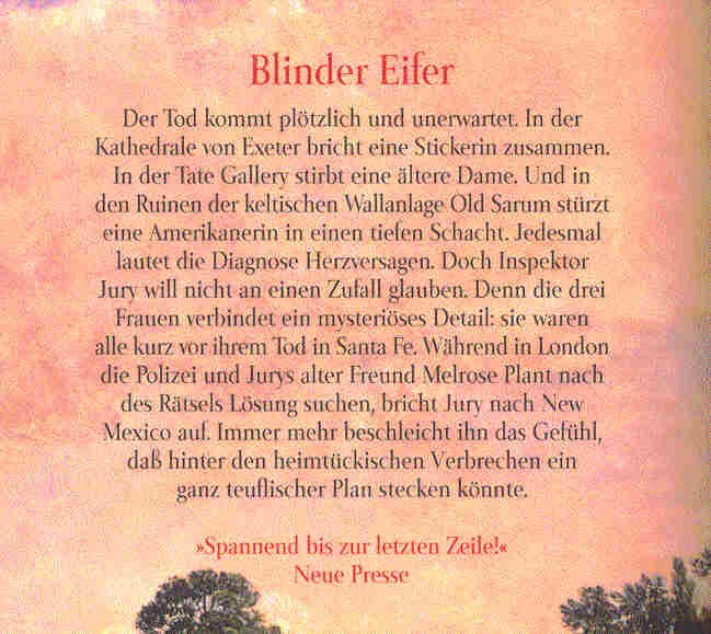 GRIMES, MARTHA - Blinder Eifer