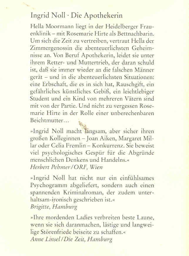 Noll, Ingrid - Die Apothekerin