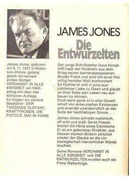 Jones, James - Die Entwurzelten (Eredeti cím: Some Came Running) Jones, James - Die Entwurzelten (Eredeti cím: Some Came Running), null 1977 antikvár könyv