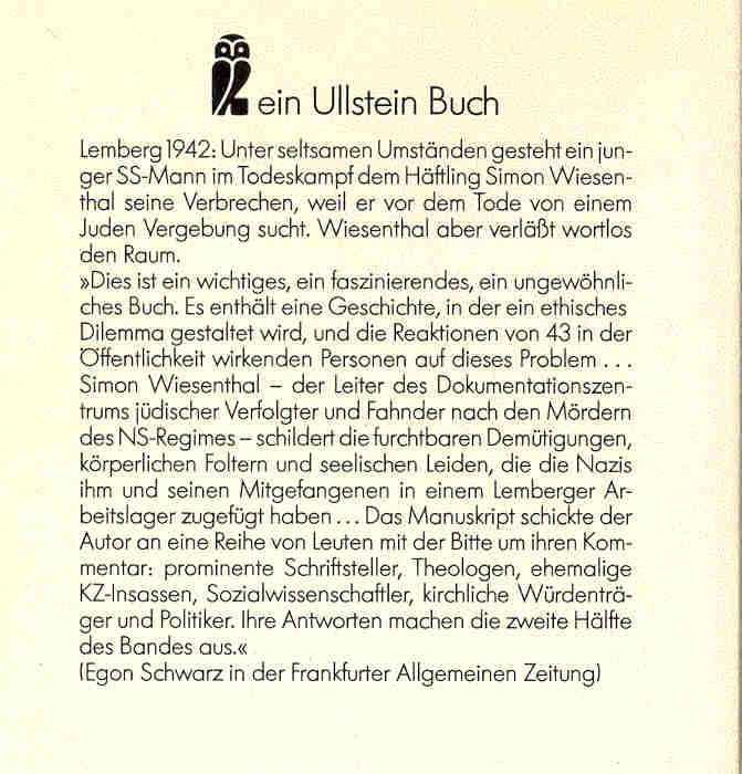 Wiesenthal,Simon - Die Sonnenblume