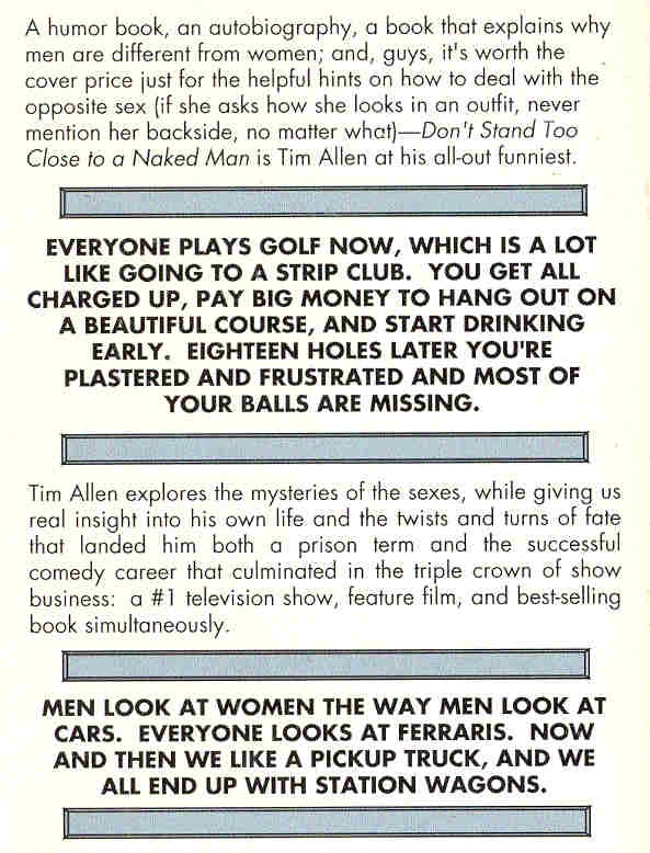 ALLEN, TIM - Don't Stand Too Close to a Naked Man
