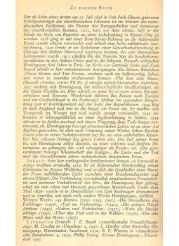 Hemingway, Ernest - In einem andern Land Hemingway, Ernest - In einem andern Land, null 1957 antikvár könyv
