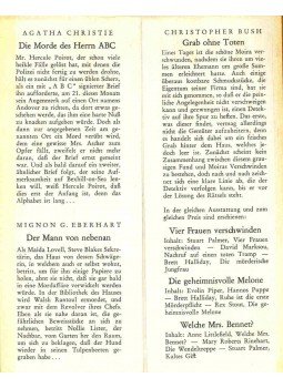 Agatha Christie - Die Morde des Herrn ABC (Eredeti cím: The A.B.C. Murders), BUSH, CHRISTOPHER: Grab ohne Toten (Eredeti cím: The Case of the Extra Grave), EBERHART, MIGNON G.: Der Mann von nebenan (Eredeti cím: The Man Next Door), null 0 antikvár könyv