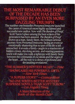 Scott Turow - The Burden of Proof Scott Turow - The Burden of Proof, null 1991 antikvár könyv