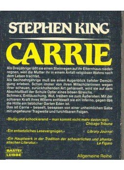 Stephen King - Carrie (német) Stephen King - Carrie (német), null 1987 antikvár könyv