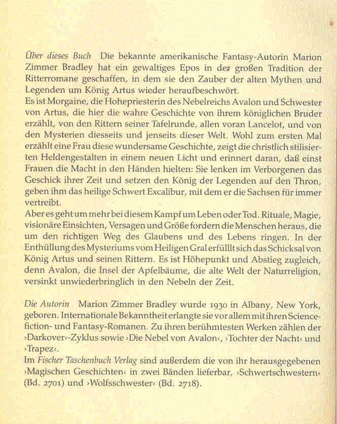 Marion Zimmer Bradley - Die Nebel von Avalon