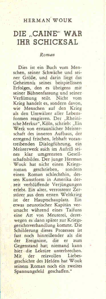 Herman Wouk - Die Caine war ihr Schicksal