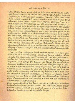 C.S. Lewis - Jenseits des schweigenden Sterns C.S. Lewis - Jenseits des schweigenden Sterns, null 1958 antikvár könyv