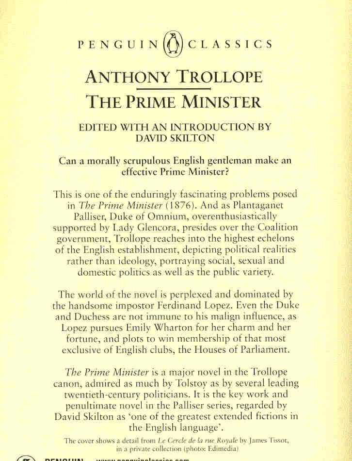 TROLLOPE. ANTHONY - The Prime Minister
