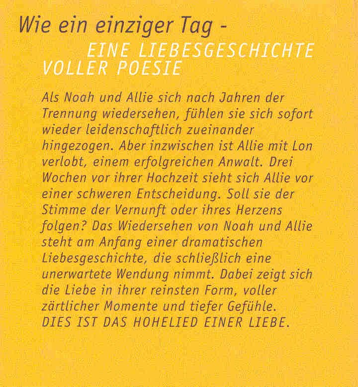 Nicholas Sparks - Wie ein einziger Tag