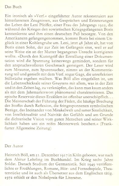 Heinrich Böll - Gruppenbild mit Dame