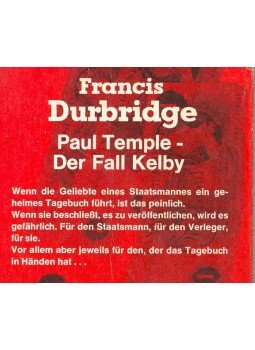 DURBRIDGE, FRANCIS - Paul Temple - Der Fall Kelby DURBRIDGE, FRANCIS - Paul Temple - Der Fall Kelby, null 1970 antikvár könyv