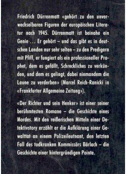 Friedrich Dürrenmatt - Der Richter und sein Henker Friedrich Dürrenmatt - Der Richter und sein Henker, null 1997 antikvár könyv