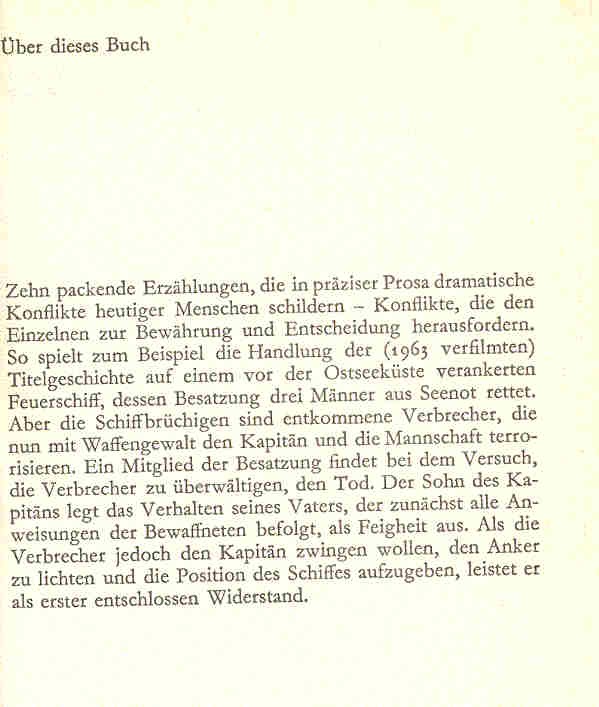 Siegfried LENZ - Das Feuerschiff