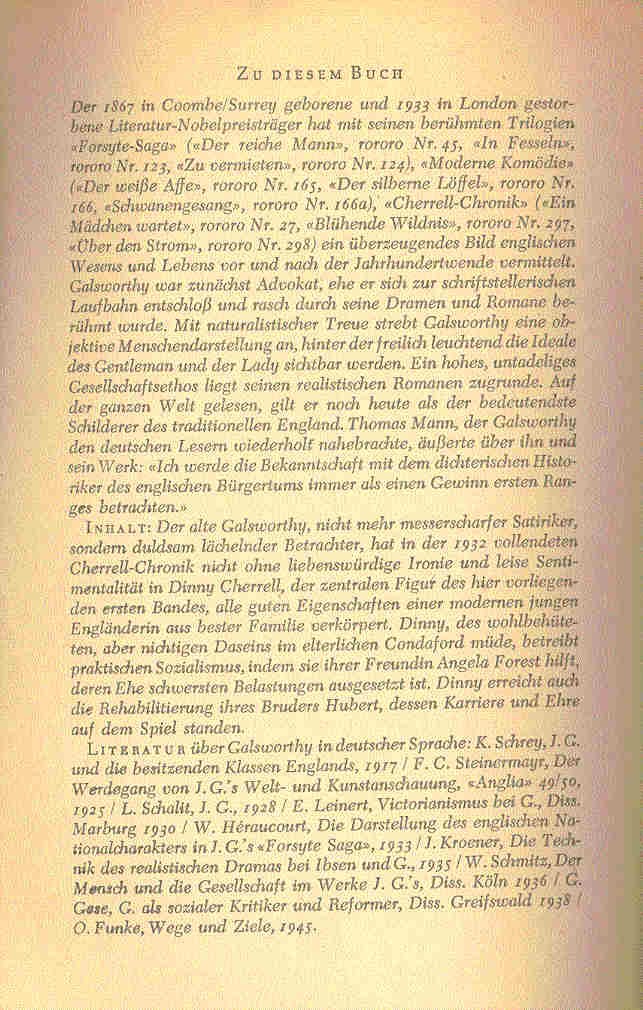 John Galsworthy - Ein Mädchen wartet