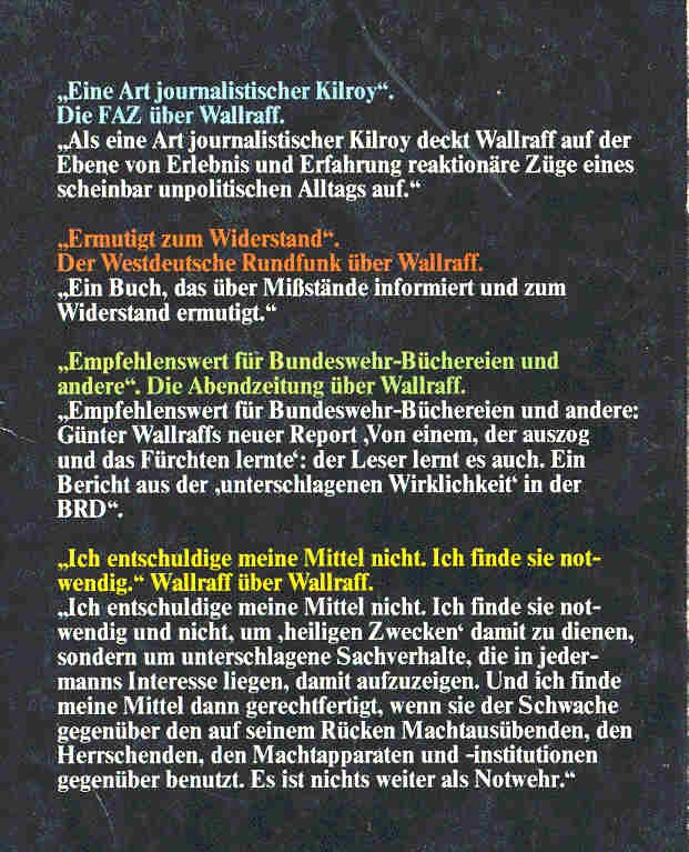 Wallraff, Günter - Von einem der Auszog und das Fürchten lernte