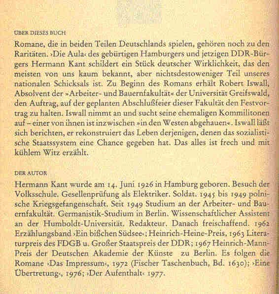 Kant, Hermann - Die Aula