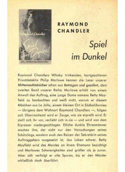 Raymond Chandler - Spiel im Dunkel (Eredeti cím: Playback) Raymond Chandler - Spiel im Dunkel (Eredeti cím: Playback), null 1958 antikvár könyv