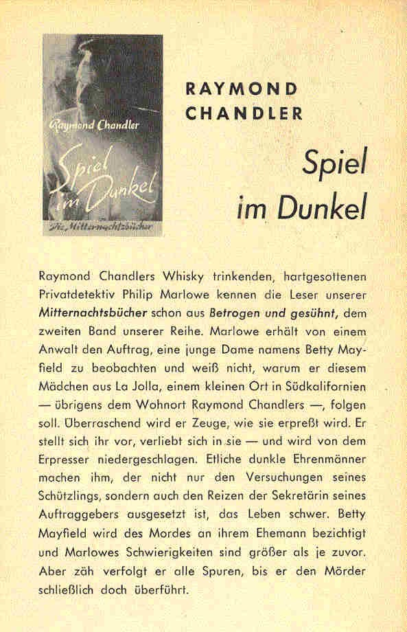 Raymond Chandler - Spiel im Dunkel (Eredeti cím: Playback)